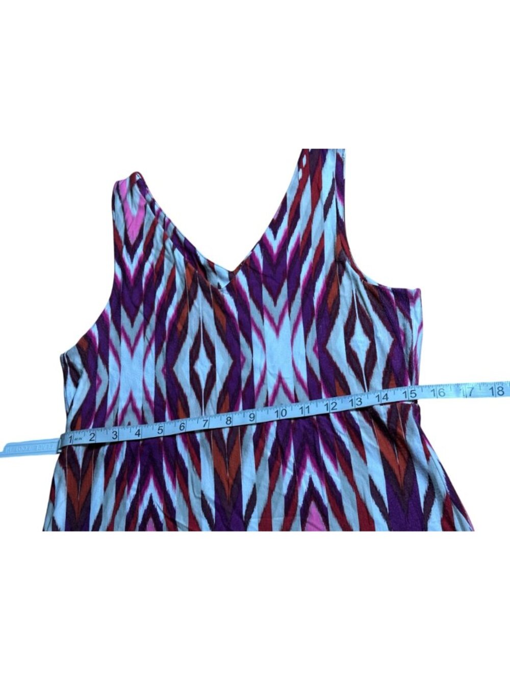 Athleta Sleeveless Geometric Print Dress Pink Purple Athletic Casual Dress - Picture 7 of 10
